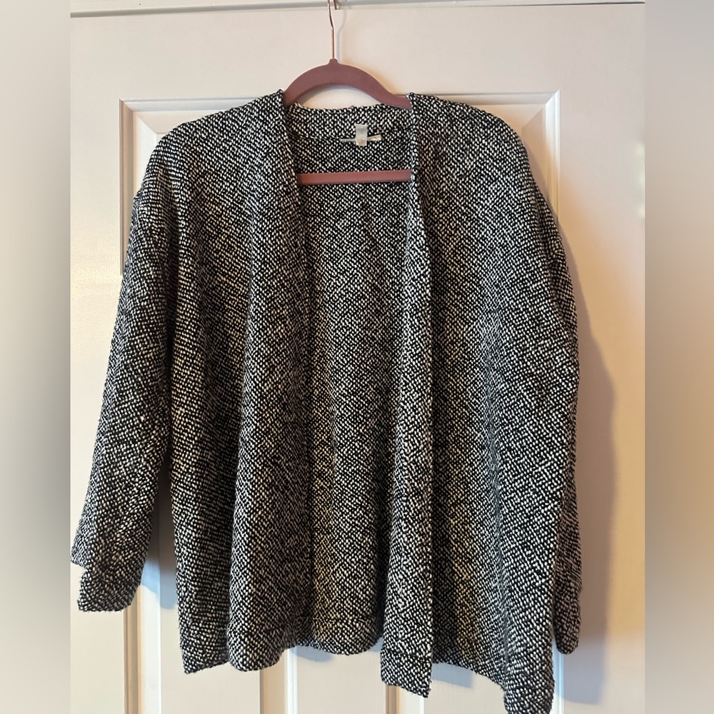 Eileen Fisher tweed style oversized cardigan